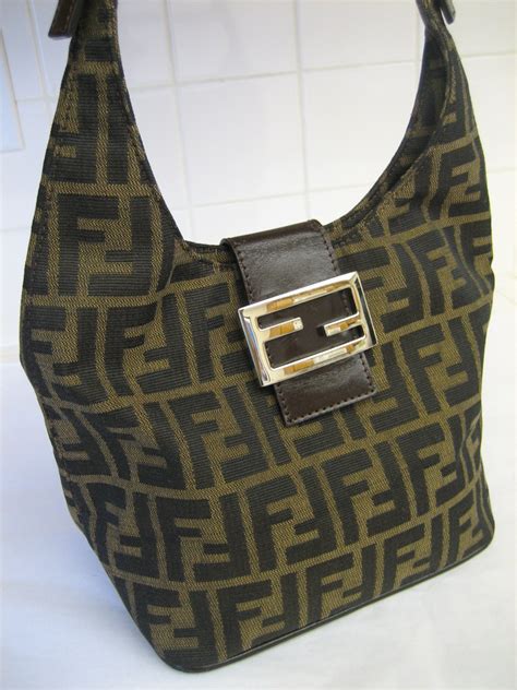 fendi vintage xl zucca tote|Fendi vintage zucca shoulder bag.